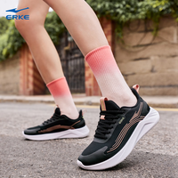 鸿星尔克（ERKE）跑鞋女2026新款轻便缓震跑步鞋软弹透气运动鞋子女跳绳鞋 正黑/粉金 3461 37