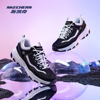 斯凯奇（Skechers）奥利奥熊猫鞋丨老爹鞋女经典黑白复古春夏轻便潮流增高运动休闲鞋 【男款】黑色/白色/BKW 41