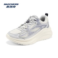 斯凯奇（Skechers）糕糕鞋丨春夏新款增高舒适透气时尚潮流轻便透气休闲 浅灰色/LTGY 37