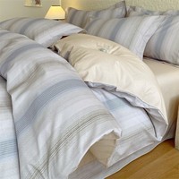 索隆加厚秋冬磨毛四件套棉质床单加厚被套冬季保暖套件 简希KL 1.5床 床单款 (被套200*230cm) 套件