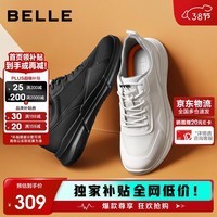 百丽厚底秋季轻便健步鞋男户外休闲运动鞋A1980CM5 烟墨黑-春款 40