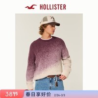 HOLLISTER【时髦渐变色】美式25秋冬套头针织衫男装320-5077 红色渐变 M (180/100A)