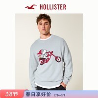 HOLLISTER美式潮流史努比图案套头针织毛衣25秋冬男装320-5070 灰色 S (175/92A)