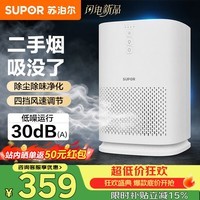 苏泊尔（SUPOR）空气净化器家用卧室桌面办公室小型除烟味 便携式净化器过敏原鼻炎哮喘花粉神器KJ150G-D01