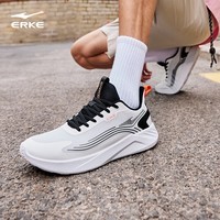 鸿星尔克跑鞋男运动鞋子男士春季透气轻便慢跑步鞋休闲运动鞋男士缓震男鞋 尔克白/正黑 云速 39