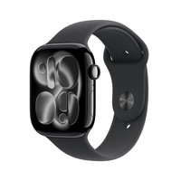 Apple/苹果 Watch S11 智能手表46毫米亮黑色铝金属表壳黑色运动型表带S/M 【GPS版】移动补贴