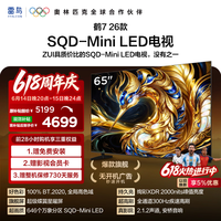 FFALCON雷鸟电视【固定挂架送装一体】 65鹤7 26款 65英寸 SQD-Mini LED超级蝶翼星曜屏 平板电视65R79A