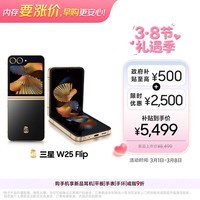 三星Samsung 心系天下 W25 Flip AI手机 大视野智能外屏 大内存抄底 12GB+512GB 陶瓷黑 折叠屏 新机