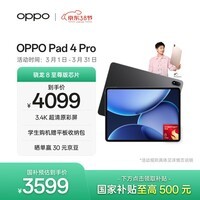 OPPO Pad 4 Pro【国家补贴】13.2英寸平板电脑 高通骁龙8至尊版芯片 16GB+512GB 深空灰 