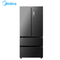 美的（Midea）508升大容量3分钟PST急速净味变频一级能效风冷无霜法式多门电冰箱家用除菌智能冰箱 BCD-508WTPZM(E)灰