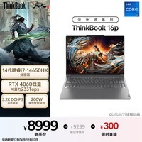 ThinkPad【国家补贴20%】联想ThinkBook 设计师系列16p AI创作DeepSeek14代酷睿i7 16G 1T RTX4060 3.2K