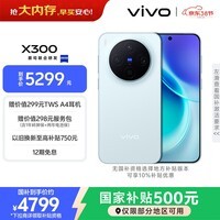 vivo X300 16GB+512GB 自在蓝 蔡司2亿超级主摄 蔡司APO超级长焦 5年持久流畅OriginOS 6 拍照 AI手机