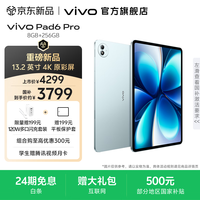 vivo Pad6 Pro 13.2英寸 4K原彩屏 杜比视界 第五代骁龙8至尊版 高刷护眼屏 PC级WPS 平板电脑 松弛蓝 12GB+256GB