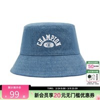Champion冠军渔夫帽 秋季新款美式校队 美颜帽遮阳帽盆帽子 蓝色 均码