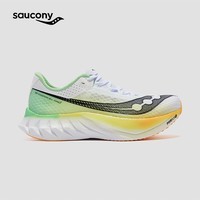 Saucony索康尼ENDORPHIN PRO啡鹏4碳板竞速马拉松跑步鞋男 白黑绿 43