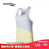 Saucony索康尼女子专业跑步运动训练背心吸湿速干轻巧透气 清透黄 XS
