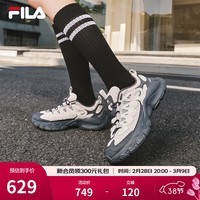 斐乐（FILA）官方女鞋老爹鞋运动鞋鞋子厚底蘑菇休闲鞋 白中白/影黑灰-BD 38