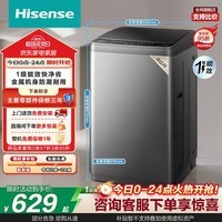海信（Hisense）波轮洗衣机 全自动家用 租房宿舍 24H预约 脱水免清洗 健康除螨 一级能效 以旧换新 国家补贴 全新升级 波轮 9kg 灰色洗衣机