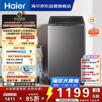 海尔（Haier）波轮洗衣机12KG大容量 直驱变频  家用家电补贴京东自营XQB120-BZ2KJ1