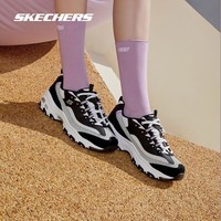 斯凯奇（Skechers）小冰熊 | 老爹鞋厚底增高百搭熊猫鞋运动鞋透气跑步鞋 896209-BKPR 乌龙气泡冰 37