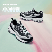 斯凯奇（Skechers）小冰熊 | 老爹鞋厚底增高百搭熊猫鞋运动鞋透气跑步鞋 896209-BKPR 乌龙气泡冰 37