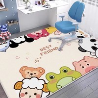 KAYE卡通地毯儿童房间卧室免洗可擦床边毯客厅书房沙发茶几毯防滑垫子 SJR-Y萌宠大集合 60X160cm