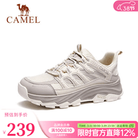 骆驼（CAMEL）会员 运动休闲鞋男女同款秋冬情侣户外登山徒步鞋子会员会员 G24M342602 燕麦色【透网款】 女 38