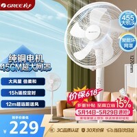 格力（GREE）【格力造-品质推荐】大风量落地扇家用电风扇摇头轻音柔风电扇科技风节能宿舍风扇 FD-40X77Bh5