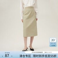 范思蓝恩设计感假两件小香风套装春装气质短外套24FS11186 青烟绿(半身裙) XS