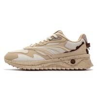 361°男鞋情侣透气复古文化鞋休闲运动鞋女 【女】杏茶色/燕麦奶-6772 35