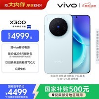 vivo X300 12GB+512GB 自在蓝 蔡司2亿超级主摄 蔡司APO超级长焦 5年持久流畅OriginOS 6 拍照 AI手机