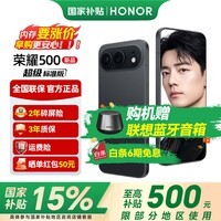 荣耀500 【肖战同款】 超级标准版 2亿人像全能实况 青海湖电池 荣耀400升级版 5G手机 曜石黑 12GB+256GB【2年碎屏险+3年质保】 官方标配【6期免息】