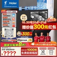 海尔（Haier）【双微蒸汽洗W30Pro旗舰版】洗碗机嵌入式 16套大容量一级水效80℃母婴级消杀分区洗EYBW16586GHU1