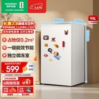 容声（Ronshen）95L立式小冰柜家用冷柜一级能效节能低噪省占地租房宿舍迷你小冰箱BC-95D12国家补贴