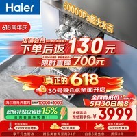 海尔(Haier)【价保618】麦浪套系洗碗机嵌入式W5000Plus+升级双面洗163升20套大容量10天净存EYBW20566GHU1