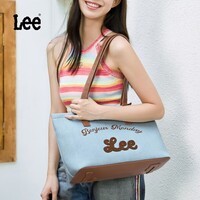 LEE2025新款大容量托特包单肩手提电脑包女士包包男女通勤大学生书包 2025年新款 浅蓝色