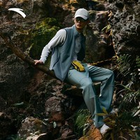 安踏大地之壳3.0丨户外轻暖绒长袖t恤男子春季新款半拉链运动徒步上衣