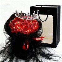 倍呵32朵永生花玫瑰花38妇女节礼物送妈妈老婆手工创意礼品 肥皂花/33朵女生生日礼物送女朋友老婆高档高级感