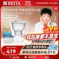 碧然德（BRITA）过滤净水器  家用滤水壶 Kalea 晨汐系列XL 3.5L（灰）+专家版滤芯11枚 环保加固包装
