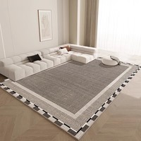 KAYE地毯客厅卧室沙发茶几毯新中式免洗可擦满铺大面积垫子加厚可定制 SJR-仿剑麻纹-交织 120X160cm
