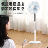 美菱MELNG 电风扇/落地扇 七叶大风量家用摇头风扇 可拆卸轻音遥控定时电扇MFS-40R