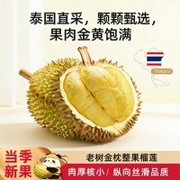 松筱泰国金枕榴莲新鲜水果巴掌带壳一整个果 精选5-7斤【性价比】2个装