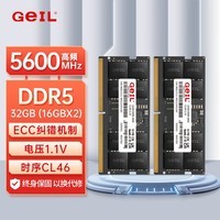 GEIL金邦 32GB(16GBx2) DDR5 5600 笔记本内存条 千禧系列