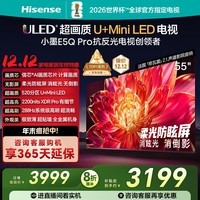 海信电视小墨E5Q Pro 55英寸 520分区U+Mini LED 信芯芯片 柔光防眩屏 288Hz高刷 E5NPRO升级 国家补贴