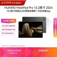 HUAWEI MatePad Pro 12.2英寸华为平板电脑双层OLED 2.8K全面屏12+256GB WIFI砚黑