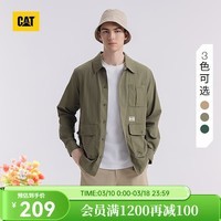 卡特(CAT)衬衫衬衣男士经典美式工装风户外休闲百搭长袖衬衫25新品 军绿色 L