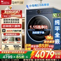 小天鹅（LittleSwan）滚筒洗衣机全自动洗脱/洗烘一体 10公斤家用变频节能 健康除菌洗 1.15洗净比 以旧换新 【超微净泡 水魔方】 滚筒单洗 VE60