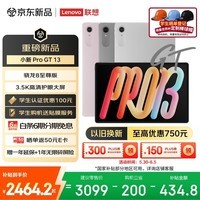 联想（Lenovo）小新 Pro GT 13英寸新款学习办公AI平板电脑3.5K超清护眼屏骁龙8至尊版8+256G灰国家补贴学生认证