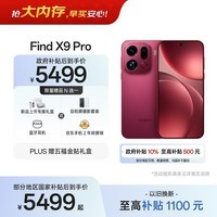 OPPO Find X9 Pro 16GB+512GB 追光红 哈苏2亿超清长焦镜头 天玑9500旗舰芯 拍照 智能手机 国家补贴