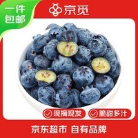京觅四川花香蓝莓4盒大果18mm+单盒净100g 生鲜水果 源头直发